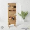24 X 69 Pegboard Shelving Display, Floor Standing, Collapsible Design - Natural