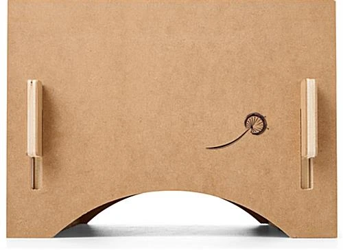 30" Tall Wooden Display Pedestal With 15.5" Tabletop, Collapsible - Natural - Image 10