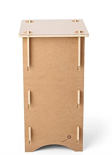 30" Tall Wooden Display Pedestal With 15.5" Tabletop, Collapsible - Natural - Image 8