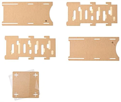 30" Tall Wooden Display Pedestal With 15.5" Tabletop, Collapsible - Natural - Image 9