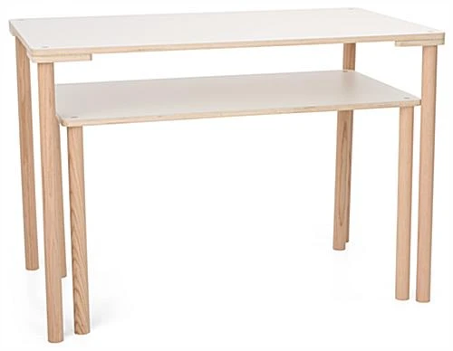Nesting Display Tables, Knockdown Design, Rectangular, Set Of 2 - Natural - Image 4
