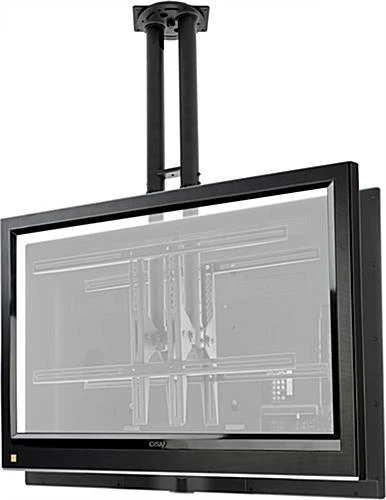 Ceiling TV Mount For 2 Screens 32” To 65”, Double Sided, Height Adjust & Tilt - Black - Image 2