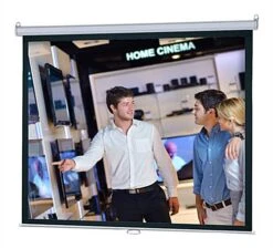 60 X 80 Projector Screen For Wall Mount Use, 100-inch Retractable Screen - Black
