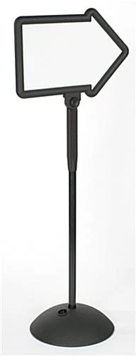 Write-On Board, Arrow, Floor Stand, Dry Erase, Double-Sided, Fillable Base - White