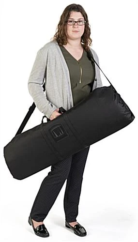 Retractable 3D Effect Banner Stand, Custom Graphics, Pyramid Front Panel - Silver - Image 7