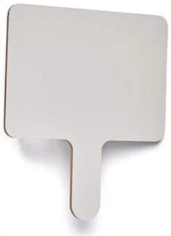 8 X 9.75 Write-On Paddle Boards, Dry Erase, Single Sided, Set Of 24 - White