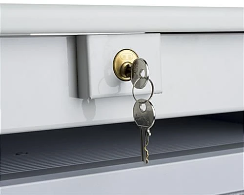 Computer Cart For (1) 15”-27” Screen, Height Adjustable, Locking Drawer – Gray - Image 7