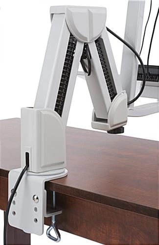 Monitor Arm With Keyboard Tray For Sitting Or Standing - Image 3