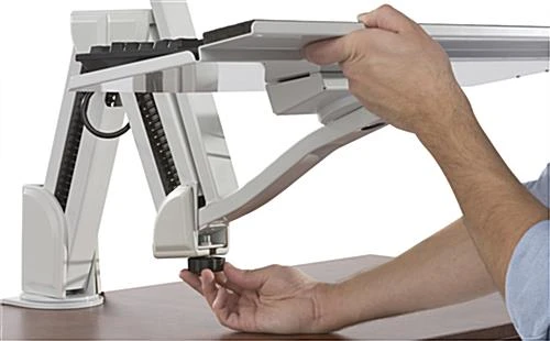 Monitor Arm With Keyboard Tray For Sitting Or Standing - Image 4