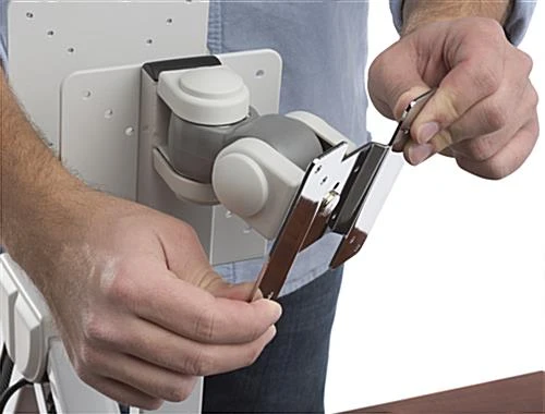 Monitor Arm With Keyboard Tray For Sitting Or Standing - Image 6