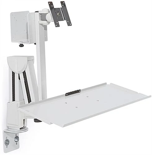 Monitor Arm With Keyboard Tray For Sitting Or Standing - Image 10