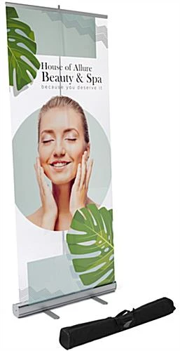 Retractable Sneeze Shield, Floor Standing, Custom Graphics - Clear - Image 2