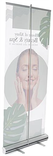 Retractable Sneeze Shield, Floor Standing, Custom Graphics - Clear - Image 4
