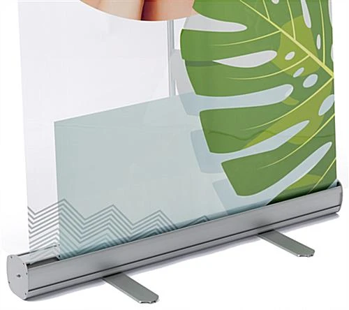 Retractable Sneeze Shield, Floor Standing, Custom Graphics - Clear - Image 5