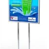 22 X 28 Poster Stand, Top Insert, Double Sided - Chrome