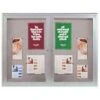 48 X 36 Enclosed Bulletin Board With 2 Locking Doors - Silver