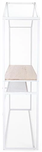 67"w X 40"h Bar Table W/ Mesh Canopy, Storage Shelf, Wood Countertop - White - Image 9
