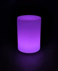 28.75” Round Table W/ LED Lighting, 16 Color Options, Rechargeable Battery - White