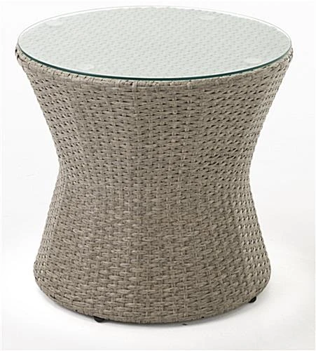 3 Piece Wicker Patio Set With Weather-Resistant Build And Stackable Design - Taupe - Image 6