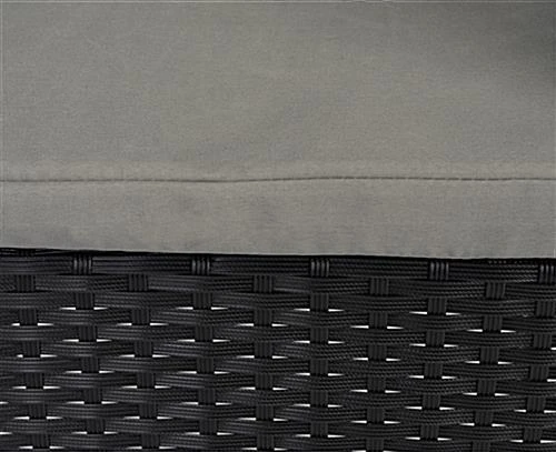 Dining Set W/ 29"h Table, Outdoor, 4 Cushioned Chairs, Synthetic Rattan - Dark Brown - Image 9