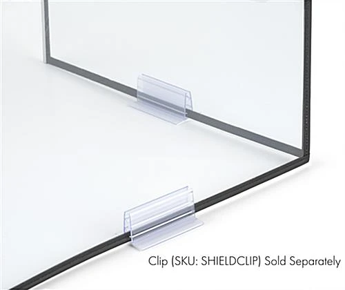 20 X 24 Desktop Sneeze Shield, PVC, Three Panels, Folding, Set Of 10 - Clear - Image 9