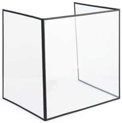 20 X 20 Desktop Sneeze Shield, PVC, Three Panels, Folding, Set Of 10 - Clear