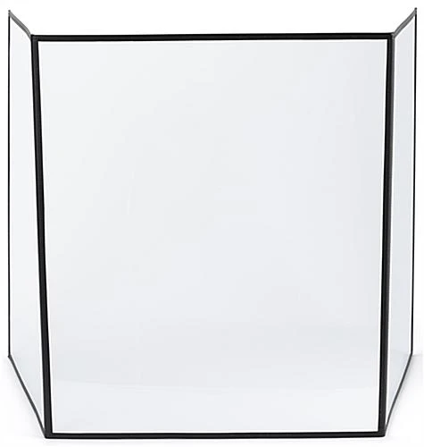 20 X 24 Desktop Sneeze Shield, PVC, Three Panels, Folding, Set Of 10 - Clear - Image 2