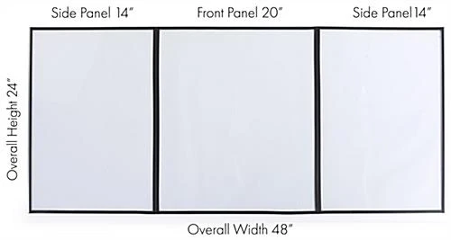 20 X 24 Desktop Sneeze Shield, PVC, Three Panels, Folding, Set Of 10 - Clear - Image 8