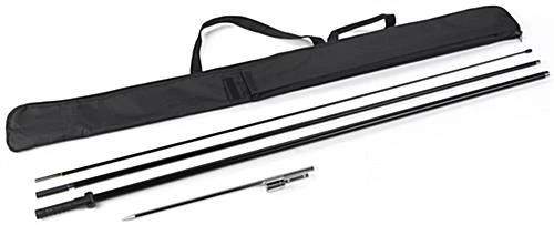 11' Teardrop Flag & Ground Spike W/ Preprinted “Happy Holidays” Message - Blue - Image 3