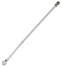 5' Flag Pole With Tilting Bracket - White