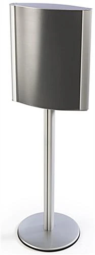 18 X 24 Poster Stand For Floor, Front Loading, Curved Frame, 2-Sided - Silver - Image 2
