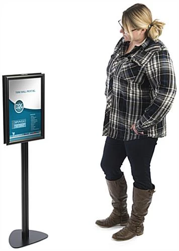 11 X 17 Sign Stand, Snap Open, Double Sided - Black - Image 7
