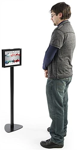 8.5β X 11β Dual Sided Stand, Snap Open, Black - Image 7