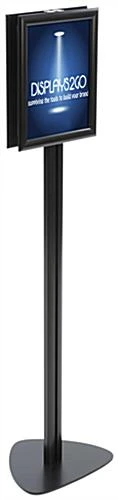 8.5” X 11” Dual Sided Stand, Snap Open, Black
