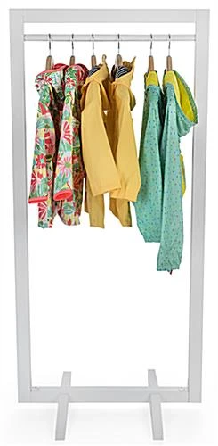 Clothing Rack With 1 Rail - White
