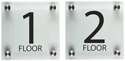 Workshop Series 6 X 6 Wall Signs, Pre-Printed Messages, Set Of 2 - Clear