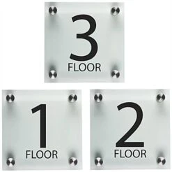 Workshop Series 6 X 6 Wall Signs, Pre-Printed Messages, Set Of 3 - Clear