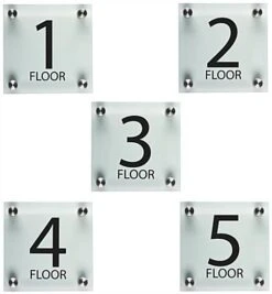 Workshop Series 6 X 6 Wall Signs, Pre-Printed Messages, Set Of 5 - Clear