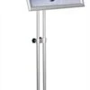 18 X 24 Poster Stand For Floor, Snap Open,Tilting, Adjustable Height - Silver