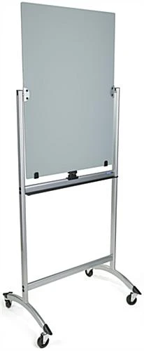 28 X 40 Write-On Board, Floor Stand W/Wheels, Wet/Dry Erase, Double Sided, Black/Gray - Image 3