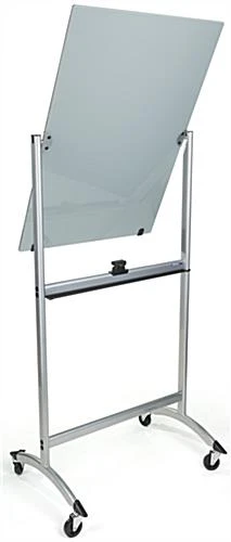 28 X 40 Write-On Board, Floor Stand W/Wheels, Wet/Dry Erase, Double Sided, Black/Gray - Image 4