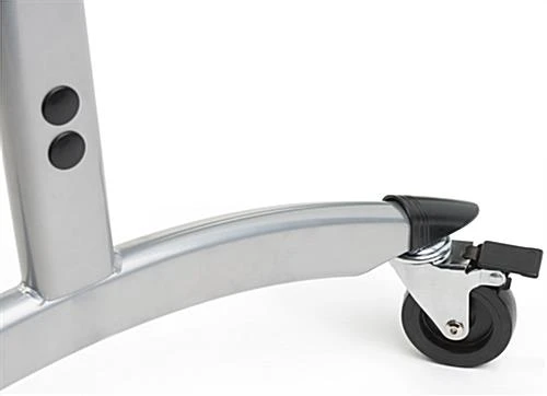 28 X 40 Write-On Board, Floor Stand W/Wheels, Wet/Dry Erase, Double Sided, Black/Gray - Image 6