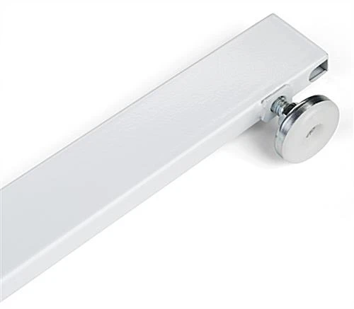 Metal āLā Shaped Gridwall Base, Holds Single Panel - White - Image 3