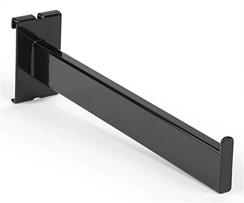 12” Metal Gridwall Straight Faceout Hook, Set Of 4 - Black