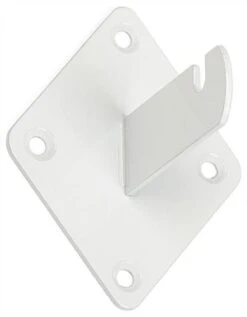 Wall Mount Bracket For Gridwall Panels, Metal, Set Of 8 – White