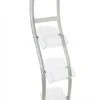 18 X 24 Poster Stand With Literature Pockets, 4"/8.5"w, Open Shelves, Curved - Silver