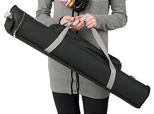 L-Shaped Banner Stand With 23.5" Custom Graphics, Portable, Aluminum - Silver - Image 6