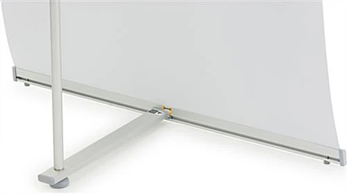 L-Shaped Banner Stand With 23.5" Custom Graphics, Portable, Aluminum - Silver - Image 5
