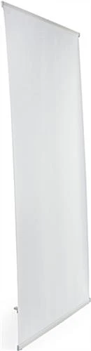L-Shaped Banner Stand W/ 35.5”w Custom Printed Graphics, Portable - Silver