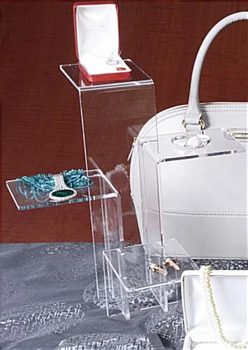 Tiered Acrylic Display Riser With 4 Platforms, Set Of 2 - Clear - Image 3